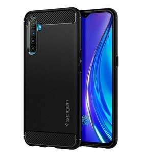 Spigen Realme XT ile Uyumlu Kılıf Rugged Armor Matte Black