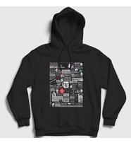 Presmono Unisex Siyah All Dizi The Office Kapüşonlu Sweatshirt 345040tt