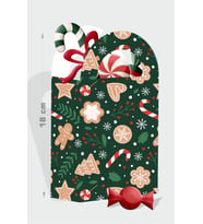 Yılbaşı Temalı Kurabiye Adam Temalı Çanta 18x10 cm *8'li Paket