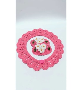 Vintage Şık Tasarım Çocuk Yaka Ve Toka Seti Yeni Trend Pembe