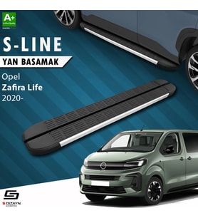 S-Dizayn Opel Zafira Life Uzun Şase S-Line Aluminyum Yan Basamak 243 Cm 2020 Üzeri A+ Kalite