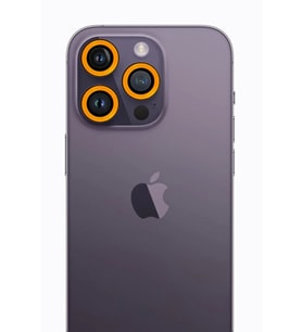 Newface Apple iPhone 12 Pro Max Neon Fosforlu Kamera Lens - Sarı