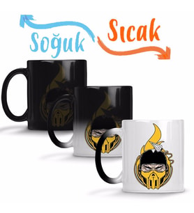 Mortal Kombat Scorpion Sihirli Kupa Bardak Porselen