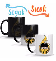 Mortal Kombat Scorpion Sihirli Kupa Bardak Porselen