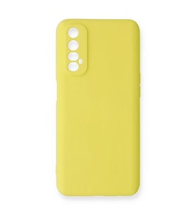 Realme 7 Kılıf Nano İçi Kadife Silikon - Sarı