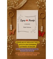20 Adet Renkli Kelebek Anahtarlık - Kişisel - Kına Hediye - Hoşgeldin Bebek Hediye  Nişan Hediye