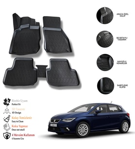 Seat Ibıza 2020 3D Havuzlu Paspas OTL