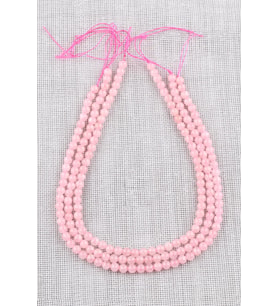 Madagaskar Pembe Kuvars Doğal Taş Dizi 6 mm Küre Kesim