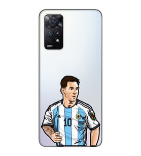 Redmi Note 11 Pro Uyumlu Lionel Messi Desenli Şeffaf Telefon Kılıfı