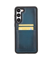 Bouletta Samsung Galaxy S23 Uyumlu Deri Arka Kapak FXCP BRN4EF (Mavi)