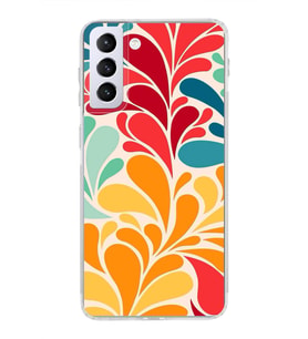 PrintiFy Samsung Galaxy S21 Plus ile Uyumlu 1mm Slim Fit Retro Colors 5 Baskılı Şeffaf  Kılıf