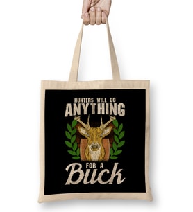 Funny Hunters Will Do Anything For a Buck Hunting Bez Çanta Uzun Saplı