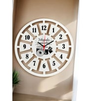 Fotoğrafçıya Hediye Duvar Saati 40cm 001 (Beyaz)