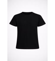 Erkek-Kız Çocuk Siyah DÜZ Renk Yuvarlak Yaka T-Shirt