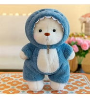 kostümlü pufy peluş ayıcıklar büyük boy elbiseli peluş elbise çıkarılabilir (Mavi)