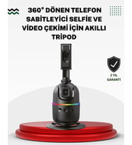 Sosyal Medya İçerikleri İçin Otomatik Yüz Takipli 360° Döner Gimbal Stand