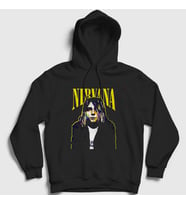 Presmono Unisex Siyah Cobain Nirvana Kapüşonlu Sweatshirt 99057tt