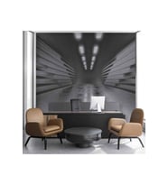 Dreamwall 3D Çizgili Neon Işık Desenli Isı Ve Ses Yalıtımlı Sağlıklı Tekstil Duvar Kağıdı (Siyah)