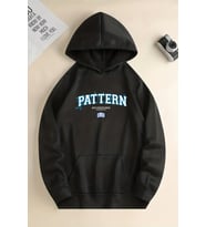 Pattern Baskılı Unisex Oversize Sweatshirt (Siyah)