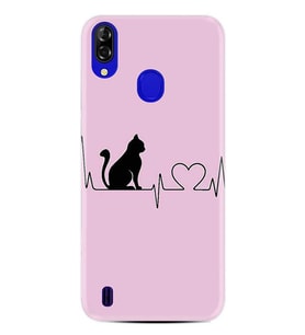 Reeder P13 Blue Kılıf Desenli Silikon Pink Cat Heart