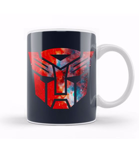 Transformers Galaxy Silhouette Logo Kupa Bardak Porselen