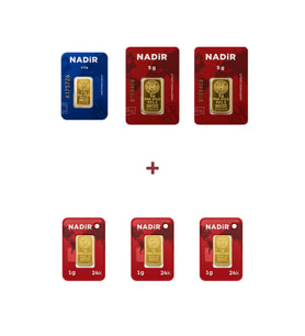 Nadir Gold 24 Ayar 15,5 Gram Altın (2 Ad 5 Gram Altın + 1 Ad 2,5 Gram Altın + 3 Ad 1 Gram Altın )
