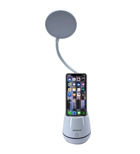 Durukar®Kalemlikli Telefon Tutacaklı Şarjlı Dokunmatik 3 Mod Esnek Başlıklı Dimmerli LED Masa Lambas