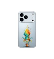 iPhone 17 Pro Max ile uyumlu Splash ahtapot tasarımlı şeffaf silikon kılıf