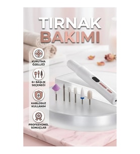 Şarjlı Manikür Pedikür Seti – UV Tırnak Kurutma Özellikli