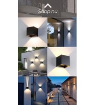 Işık Açısı Ayarlanabilir 10 Watt Dekoratif Led Aplik, Bahçe Duvar Armatürü, Villa, Bungalov Apliği (Siyah)