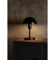 Şık Siyah Metal Masa Lambası, Modern Dekoratif Aydınlatma (Krem)