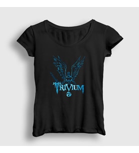 Presmono Kadın Siyah Angel Trivium T-Shirt 178568tt
