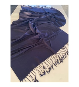 Lacivert Elegansa Omuz Atkısı Kaşmir Dokulu Şık Şal Kasmir Sal (Cashmere)