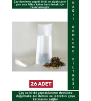 Özel Üretim Ekonomik Pratik Siyah Çay Bitki Çayı Karışım Filtre Kahve Demleme Filtresi Poşet 26 Adet