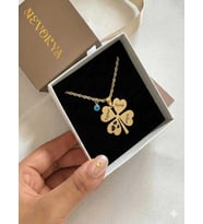 Kişiye Özel Yonca Kolye (Gold)