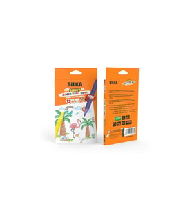 Silka Jumbo Kuru Boya 12Li Gövde Boyalı 