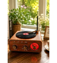 Meier MD-1317BT Nostaljik Görünümlü Bluetooth Hoparlör ve 3 Bantlı Şarjlı Radyo