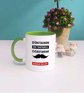Dünyanın En Yakışıklı Öğretmeni Kupa Bardak Yeşil