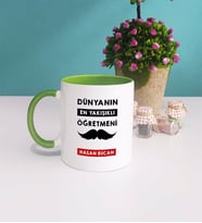 Dünyanın En Yakışıklı Öğretmeni Kupa Bardak Yeşil