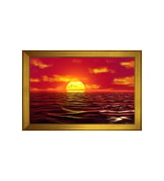 Manzara Temalı Kanvas Tablo 50 x 70 cm Gold Çerçeve