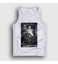 Presmono Unisex Beyaz Hikaru Nakamura Büyükusta Satranç Atlet 423570tt (Beyaz)