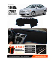 TOYOTA CAMRY (2006-2012) Uyumlu Torpido Örtüsü Torpido Kılıfı - Siyah Mavi