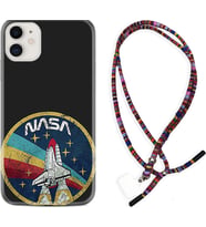 Apple iPhone 11 12 13 Mini Kılıf Boyun Asklı Rasta Silikon Nasa 1326