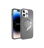 Apple iPhone 14 Pro Uyumlu Kılıf M-safe Wireless Şarj Özellikli Zore Stil Kapak (Siyah)