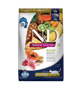 N&D Tropical Selection Kuzu Etli Kısırlaştırılmış Kedi Maması 4+1 kg