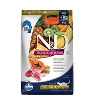 N&D Tropical Selection Kuzu Etli Kısırlaştırılmış Kedi Maması 4+1 kg
