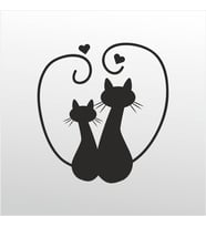 Folyo Sticker Kediler 40cm Uzunluk (Karışık)