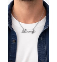 Unisex Silver Renk Deathly Hallows Yazı Figürlü Metal Kolye 60 cm