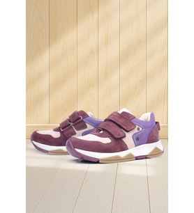 Rakerplus Hakiki Deri Bordo Pembe Metal Detaylı Kız Çocuk Sneakers Ayakkabı