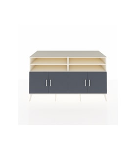 Kronos Konsol 6 Raflı 4 Kapaklı 176x59x99 Aytaşı-Antrasit/Çam